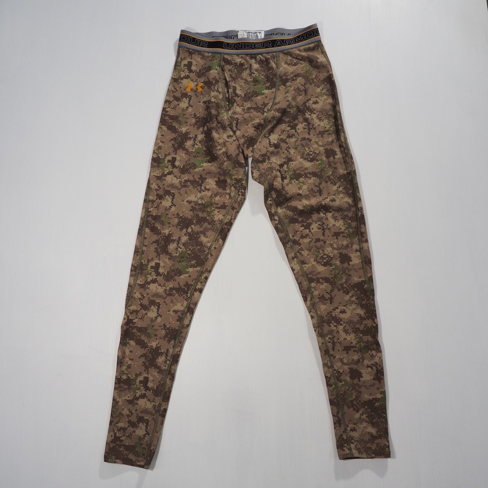 Under Armour Base Layer Pants Mens Large Brown Camo Performance Tactical Legging